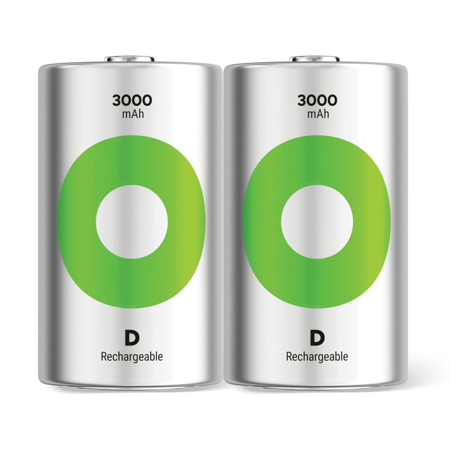 1x2 GP ReCyko NiMH Batteries o D Mono 3000 mAH, ready to use #1