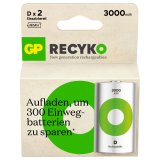 1x2 GP ReCyko NiMH Batteries o D Mono 3000 mAH, ready to use #3