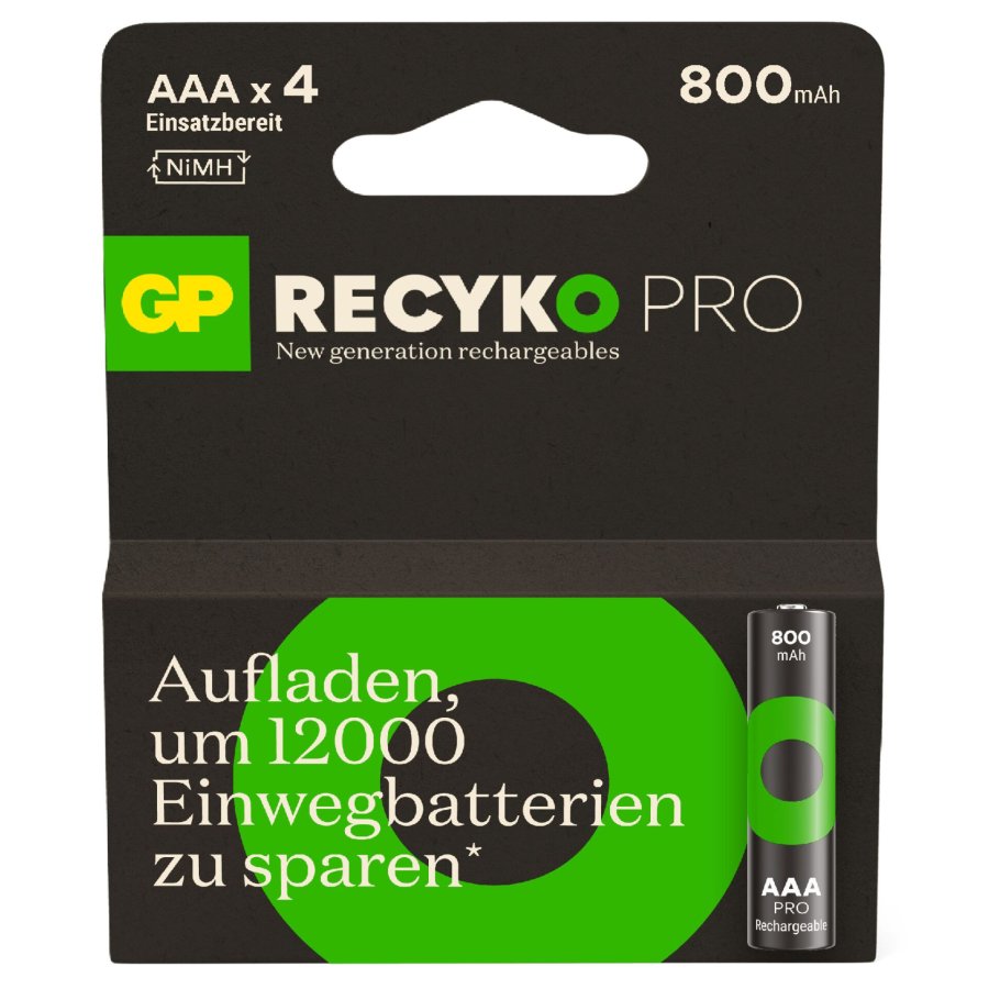 1x4 GP ReCyko Pro NiMH Battery AAA/Micro 800mAh Pro #3