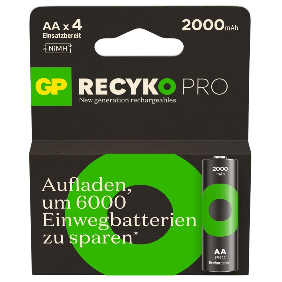 1x4 GP ReCyko Pro NiMH Battery AA/Mignon 2000mAh Pro #3