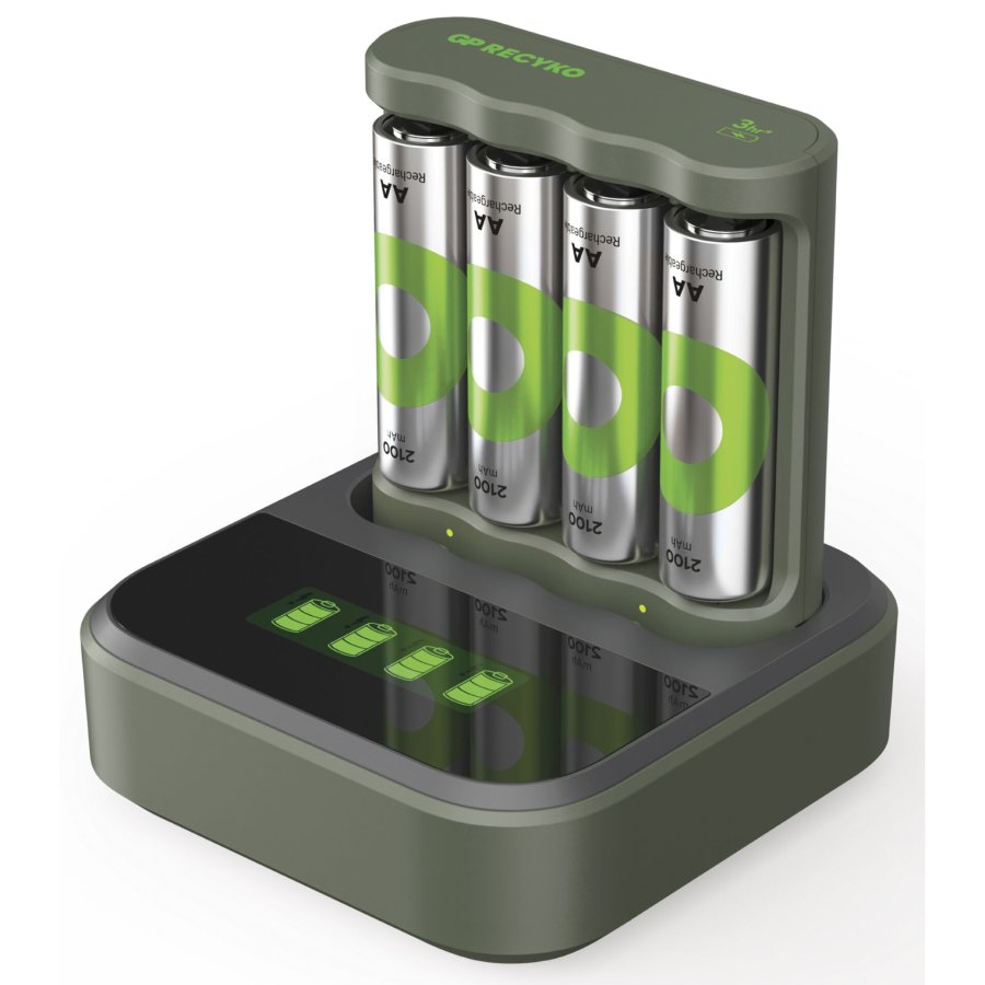 GP ReCyko B441 4-fold LCD-Model Docking St. + 4x AA NiMh 2100mAh #1