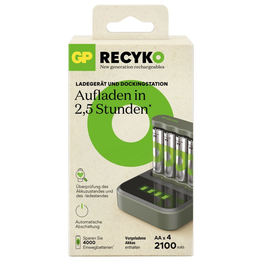 GP ReCyko B441 4-fold LCD-Model Docking St. + 4x AA NiMh 2100mAh #3