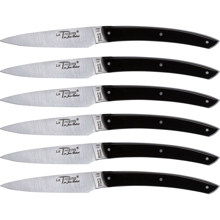 Laguiole Jean Dubost Knife Set 6 pcs., Acrylic Black #1