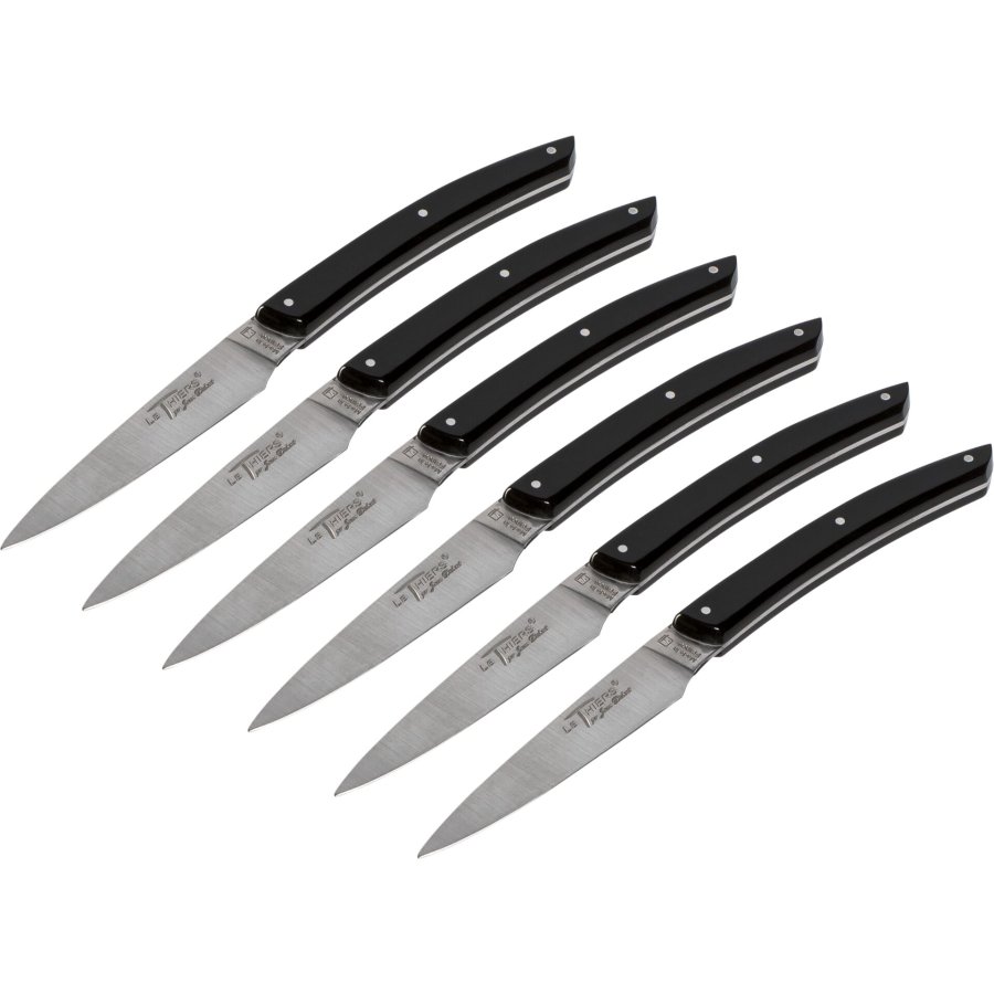 Laguiole Jean Dubost Knife Set 6 pcs., Acrylic Black #2