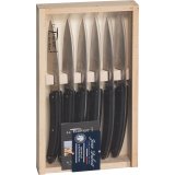Laguiole Jean Dubost Knife Set 6 pcs., Acrylic Black #3