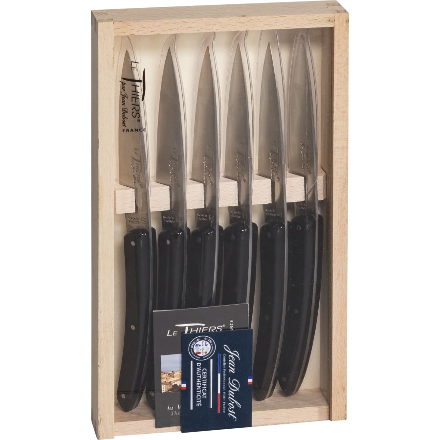 Laguiole Jean Dubost Knife Set 6 pcs., Acrylic Black #3