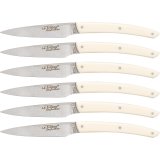 Laguiole Jean Dubos Knife Set 6 pcs., Acrylic Ivory #1