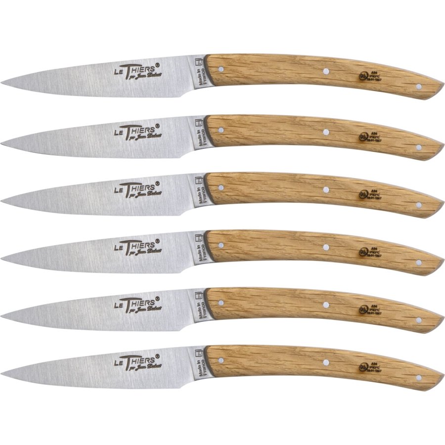 Laguiole Jean Dubost Knife Set 6 pcs., Oak Wood #1