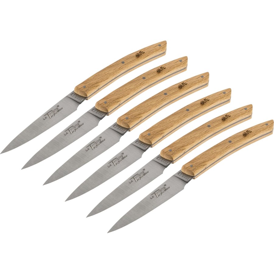 Laguiole Jean Dubost Knife Set 6 pcs., Oak Wood #2