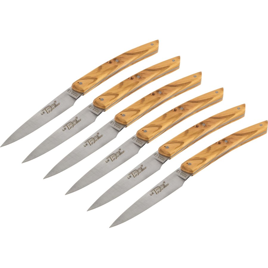 Laguiole Jean Dubost Knife Set 6 pcs., olive wood #2