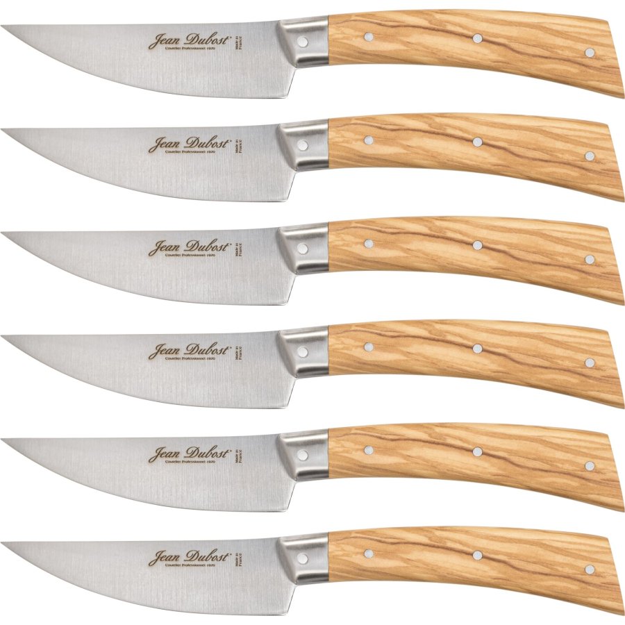 Laguiole Jean Dubost Steak Knife Set 6 pcs., olive #1