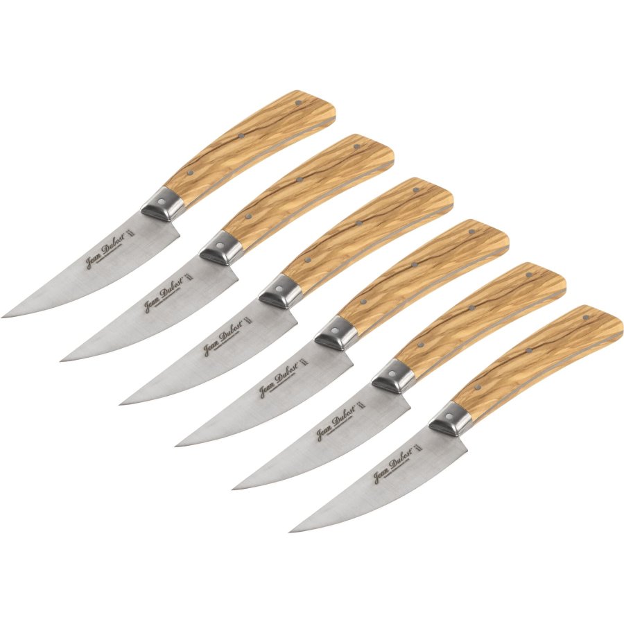 Laguiole Jean Dubost Steak Knife Set 6 pcs., olive #2