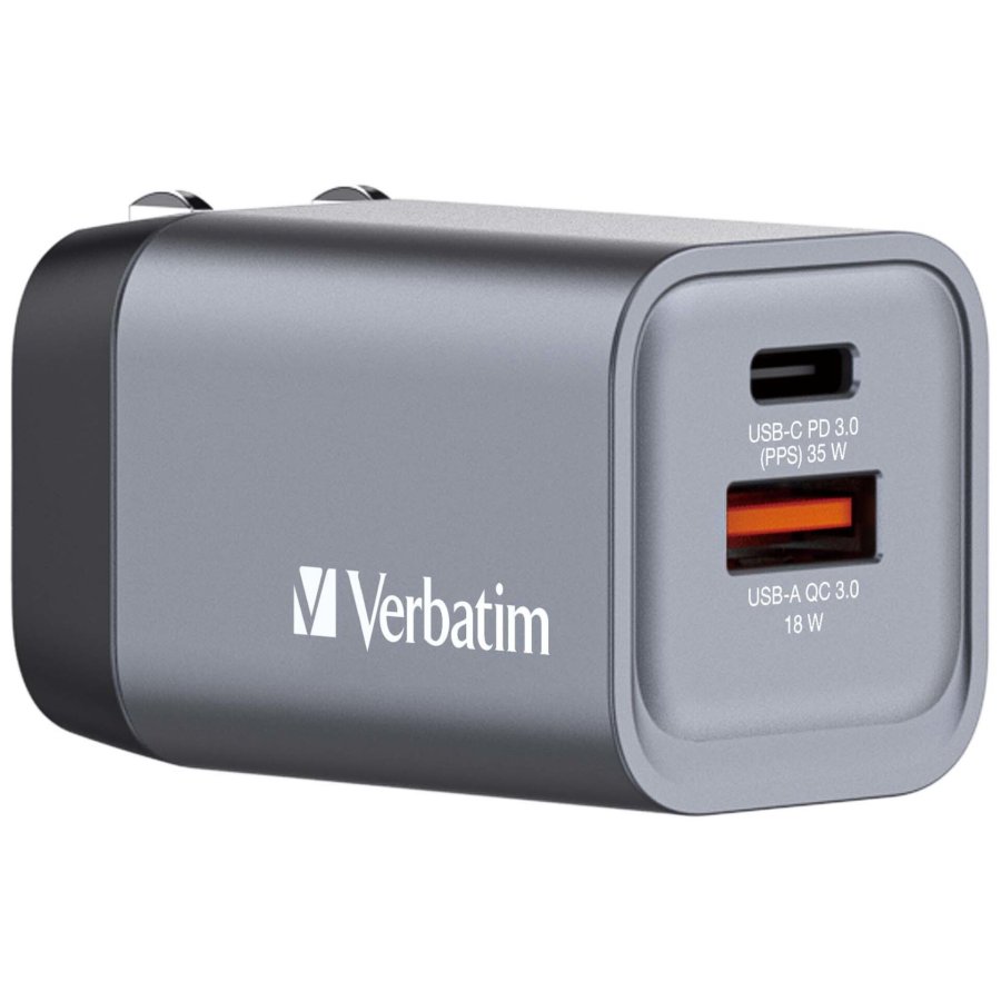 Verbatim GNC-35 GaN Charger 34W 1xUSB-C PD, 1xUSB-A QC 3.0 32200 #1