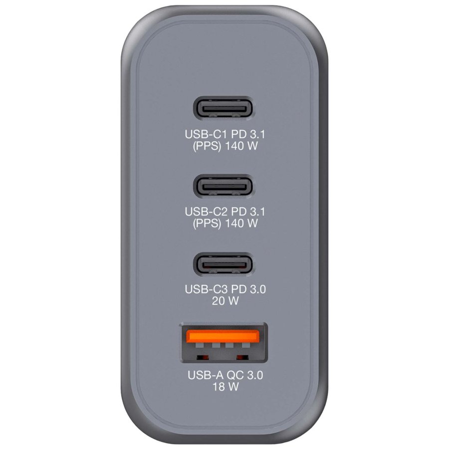 Verbatim GNC-140 GaN Charg. 140W 3xUSB-C PD, 1xUSB-A QC 3.0 32203 #2