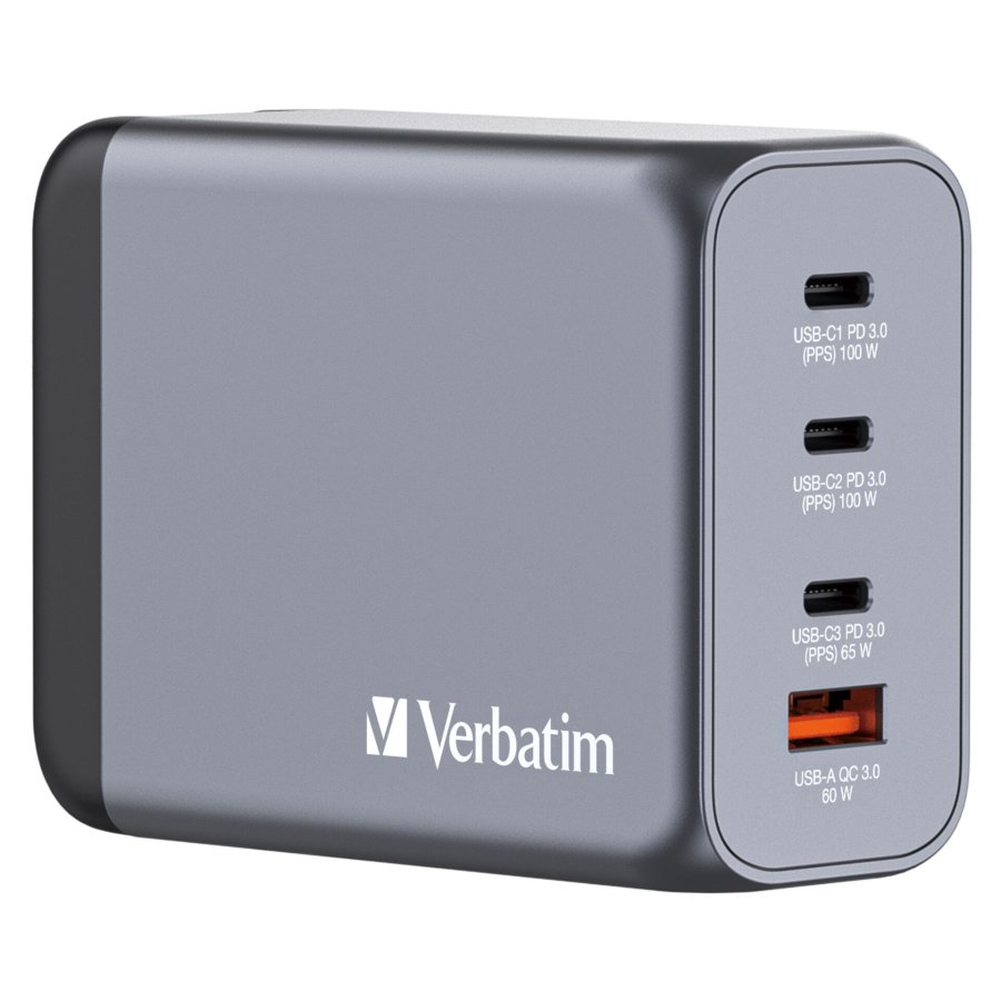Verbatim GNC-200 GaN Charg. 200W 3xUSB-C PD, 1xUSB-A QC 3.0 32204 #1