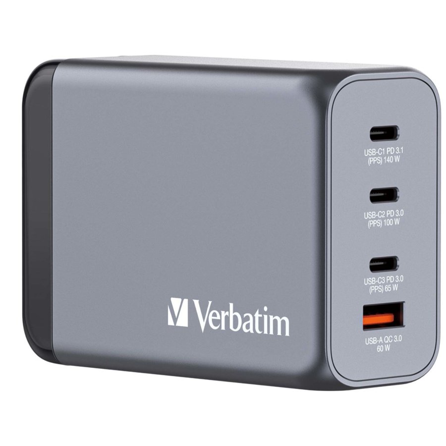 Verbatim GNC-240 GaN Charg. 240W 3xUSB-C PD, 1xUSB-A QC 3.0 32205 #1