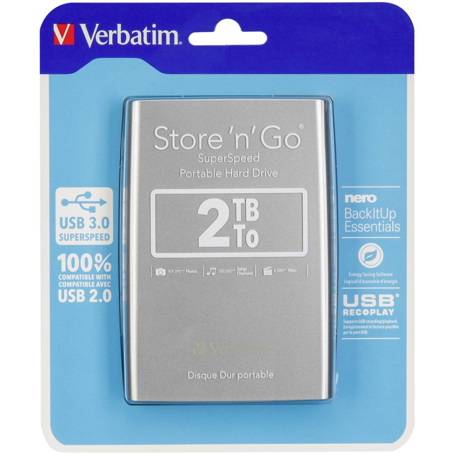 Verbatim Store n Go 2,5      2TB USB 3.0 silver             53189 #1