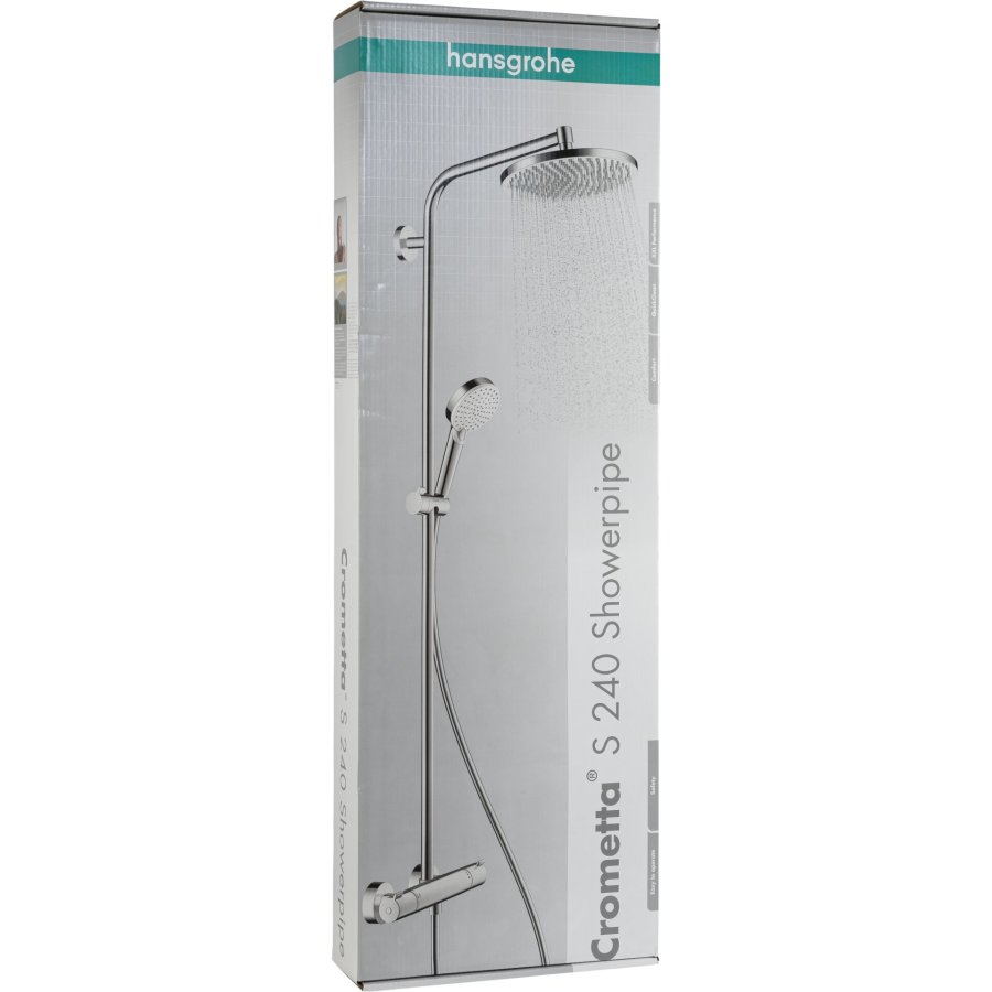 Hansgrohe Crometta S Showerpipe 240 1jet with Thermostat chrome #1