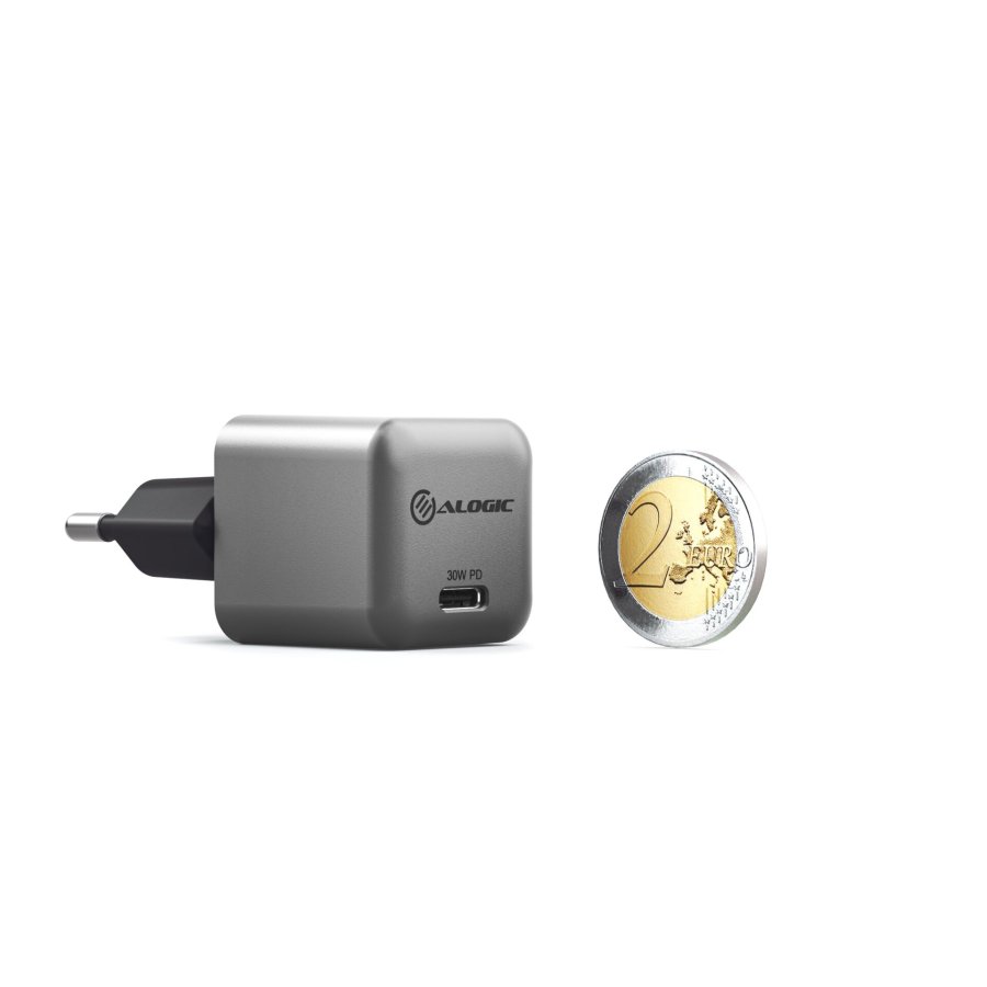 Alogic Rapid Power 30W USB-C PD Fast GaN Charger mini Gray #3