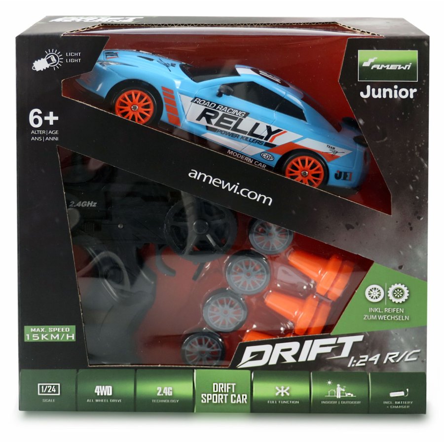 AMEWI Drift Sport Car 4WD 1:24 RTR blue #7