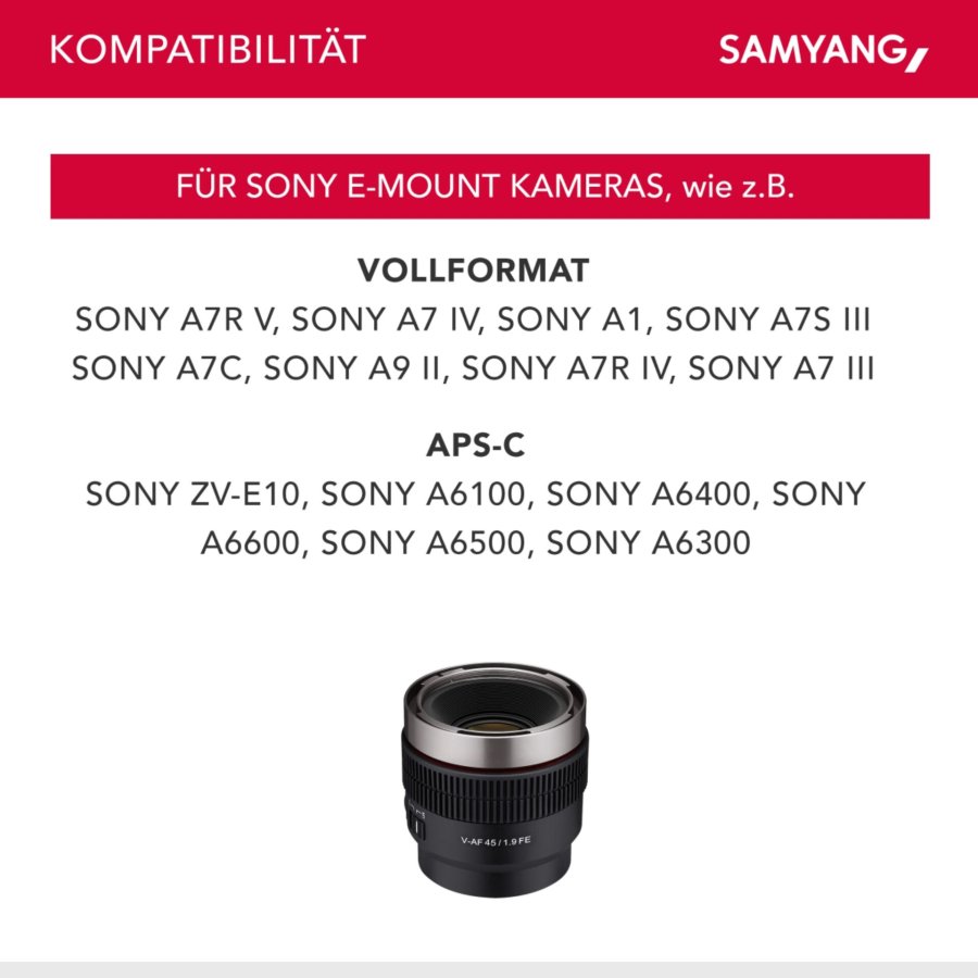 Samyang V-AF T 1,9/45  FE Sony E #7