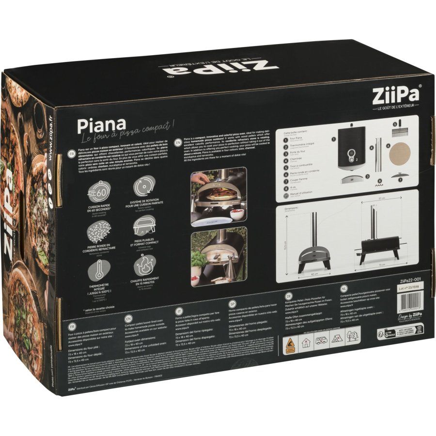 ZiiPa Piana Pellet Pizza Oven Charbon #2
