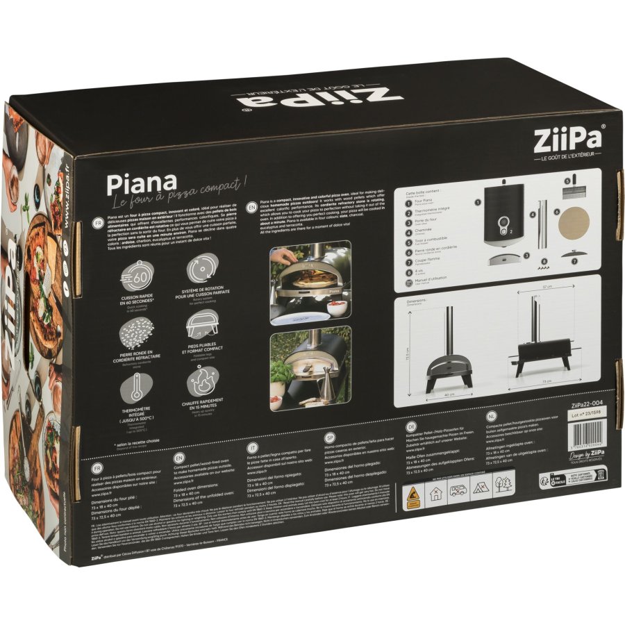 ZiiPa Piana Pellet Pizza Oven Ardoise #2