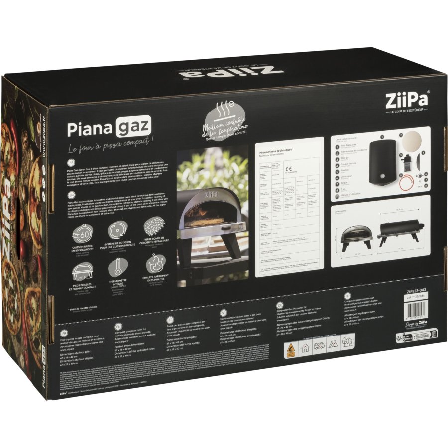 ZiiPa Piana Gas Pizza Oven Charbon #2