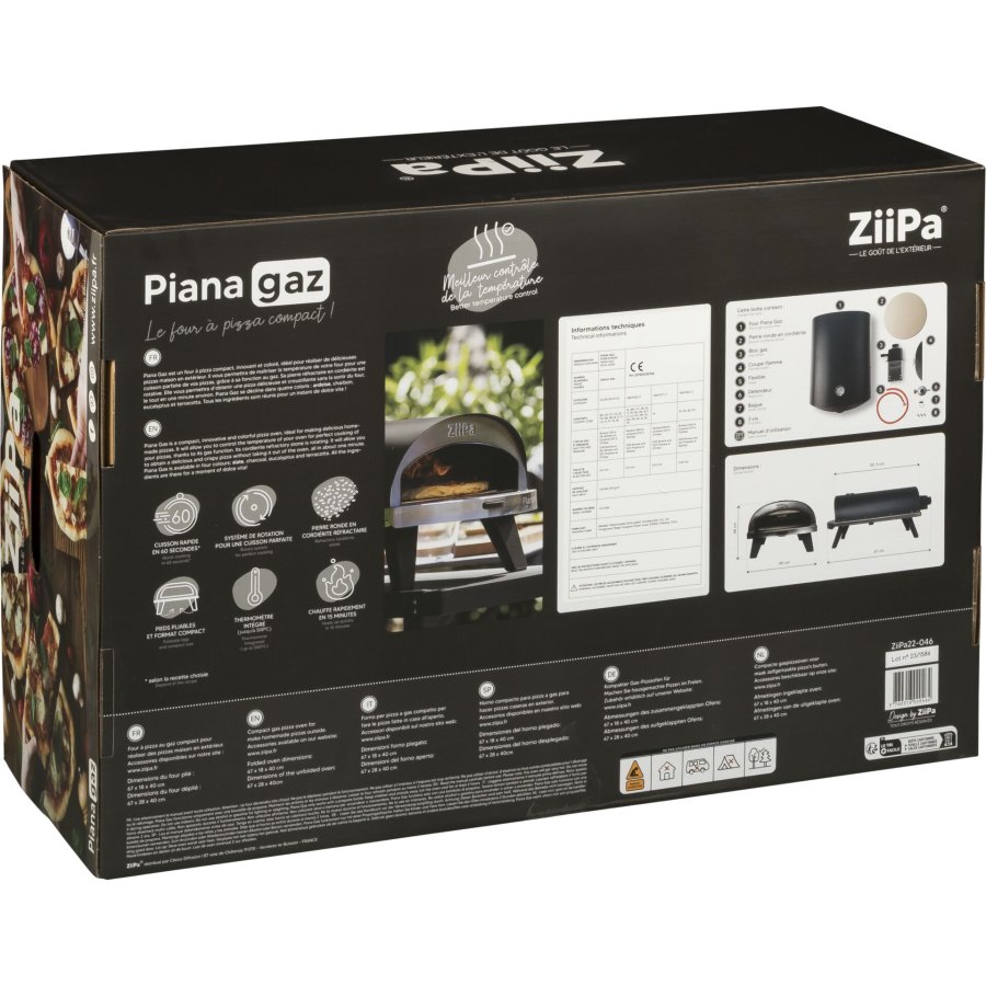 ZiiPa Piana Gas Pizza Oven Ardoise #2