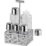Alessi Cactus Condiment Set - oil,vinegar,S+P,spices MSA16 #2