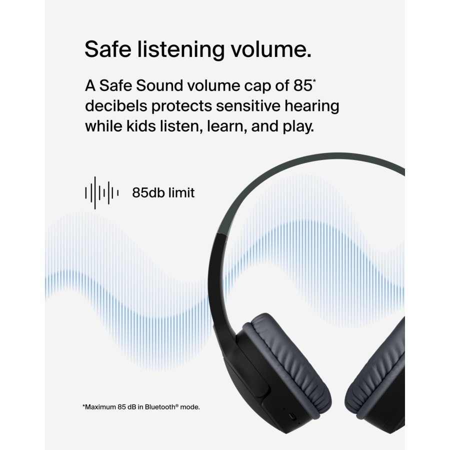 Belkin Soundform Mini-On-Ear for Kids BT USB-C black AUD002btBKV3 #12