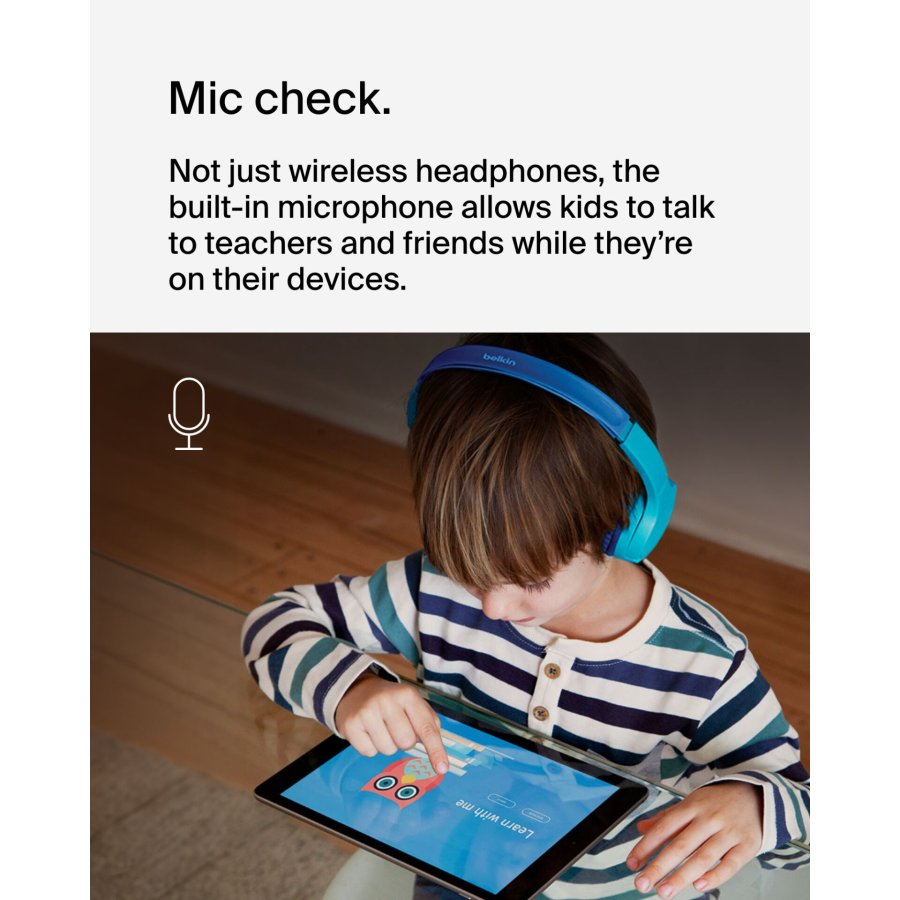 Belkin Soundform Mini-On-Ear for Kids BT USB-C blue AUD002btBLV3 #15
