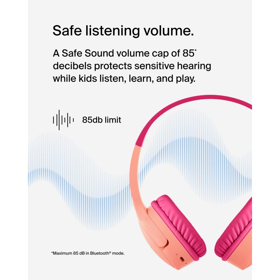 Belkin Soundform Mini-On-Ear for Kids BT USB-C pink AUD002btPKV3 #13