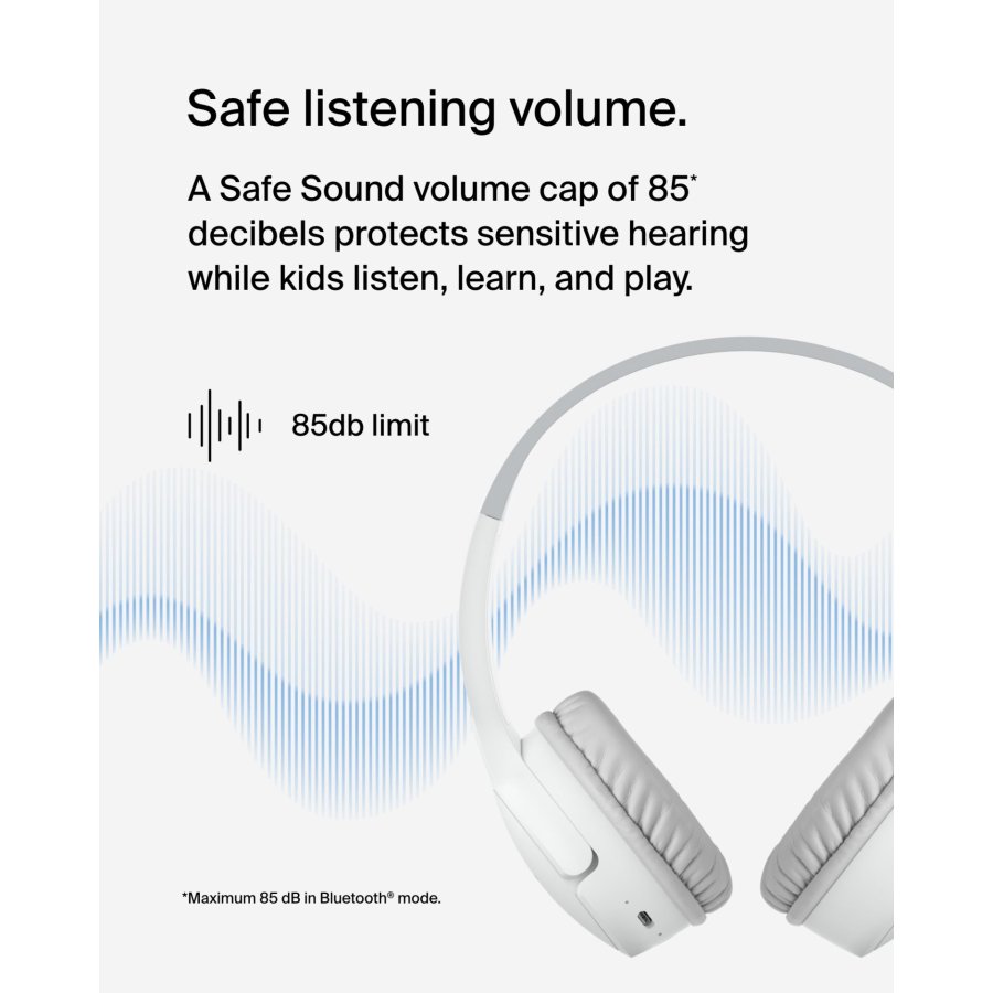 Belkin Soundform Mini-On-Ear for Kids BT USB-C white AUD002btWTV3 #13