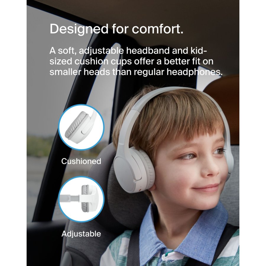 Belkin Soundform Mini-On-Ear for Kids BT USB-C white AUD002btWTV3 #16