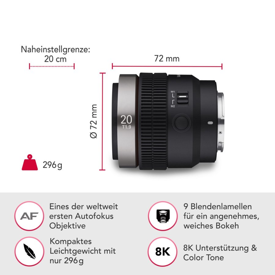 Samyang V-AF T 1,9/20  FE Sony E #2