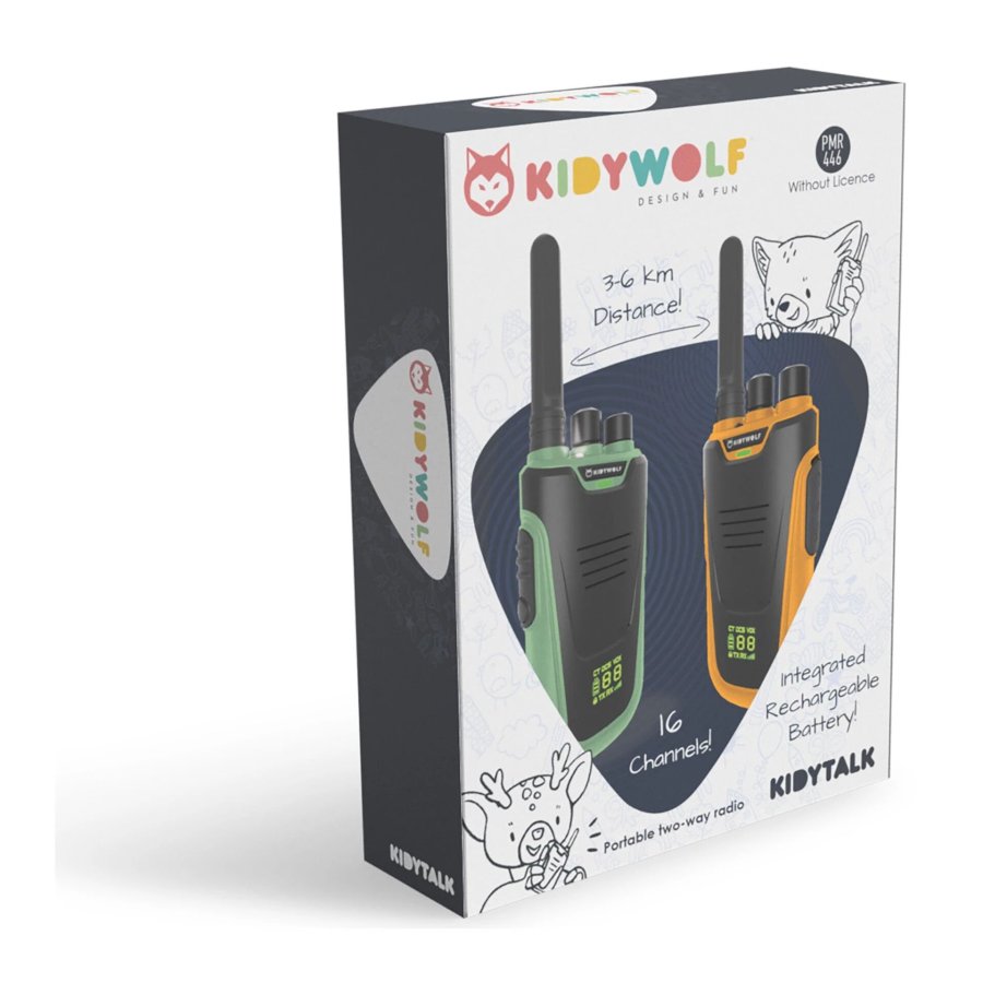 Kidywolf Walkie-Talkies with Torch green/orange #7