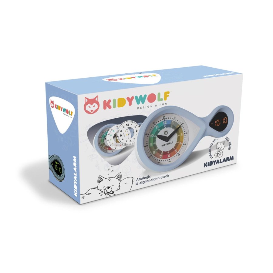 Kidywolf analog & digital Alarm Clock light blue #6
