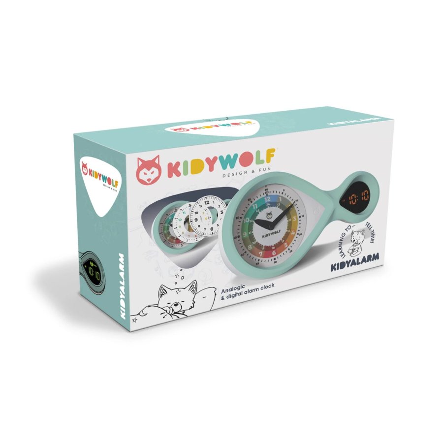 Kidywolf analog & digital Alarm Clock turquoise #6