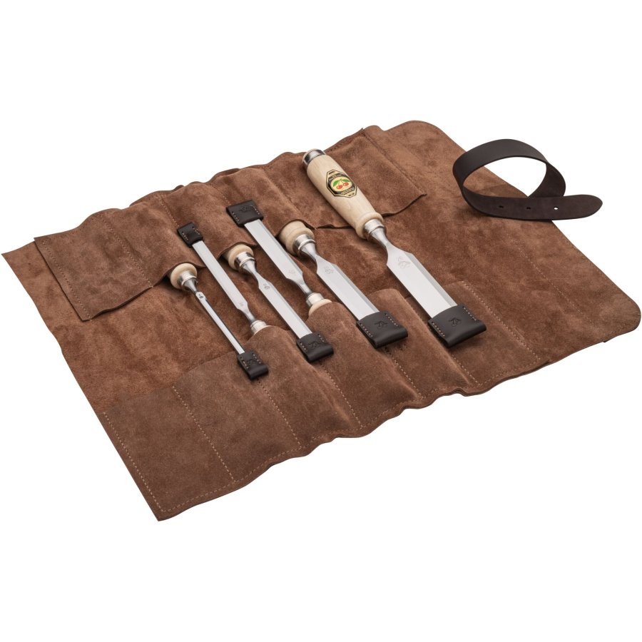 Kirschen Firmer Chisel Set 6pcs. Leather Bag 6-10-12-16-20-26 #1