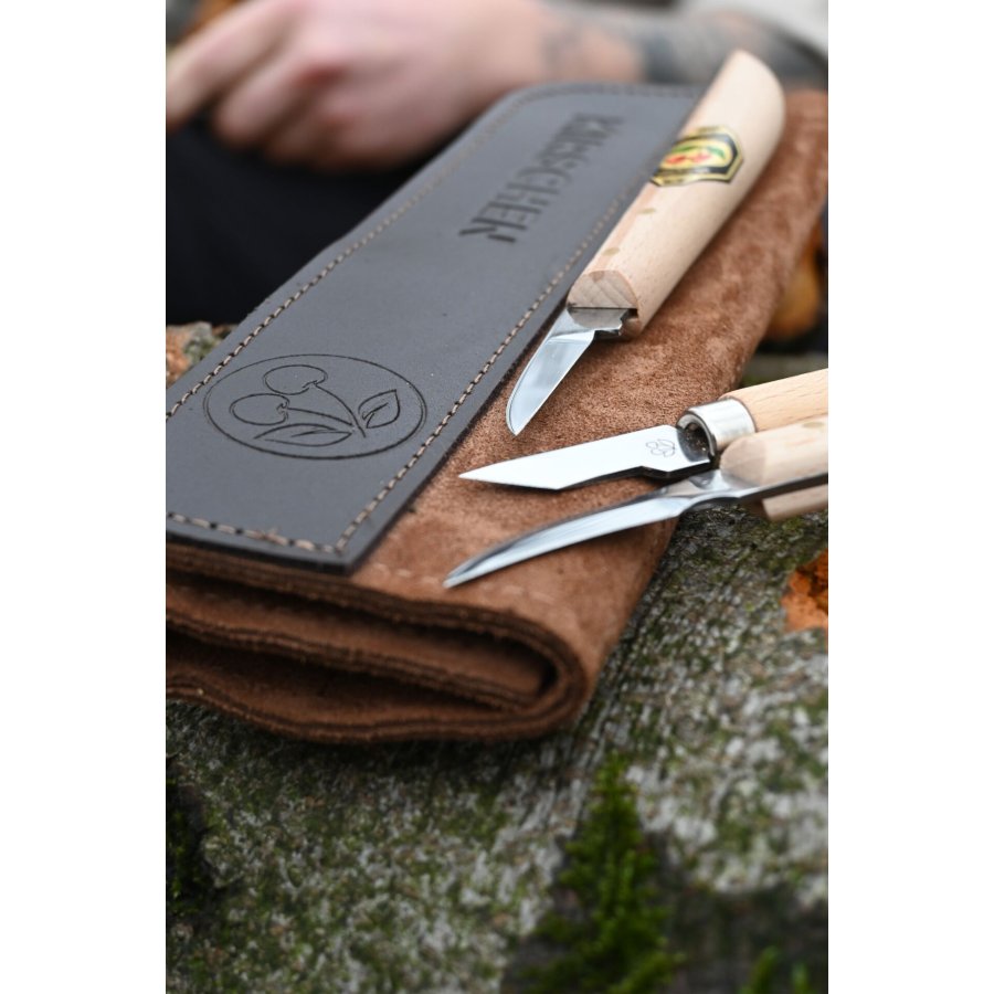 Kirschen Set of carving knives Velourleather bag #5