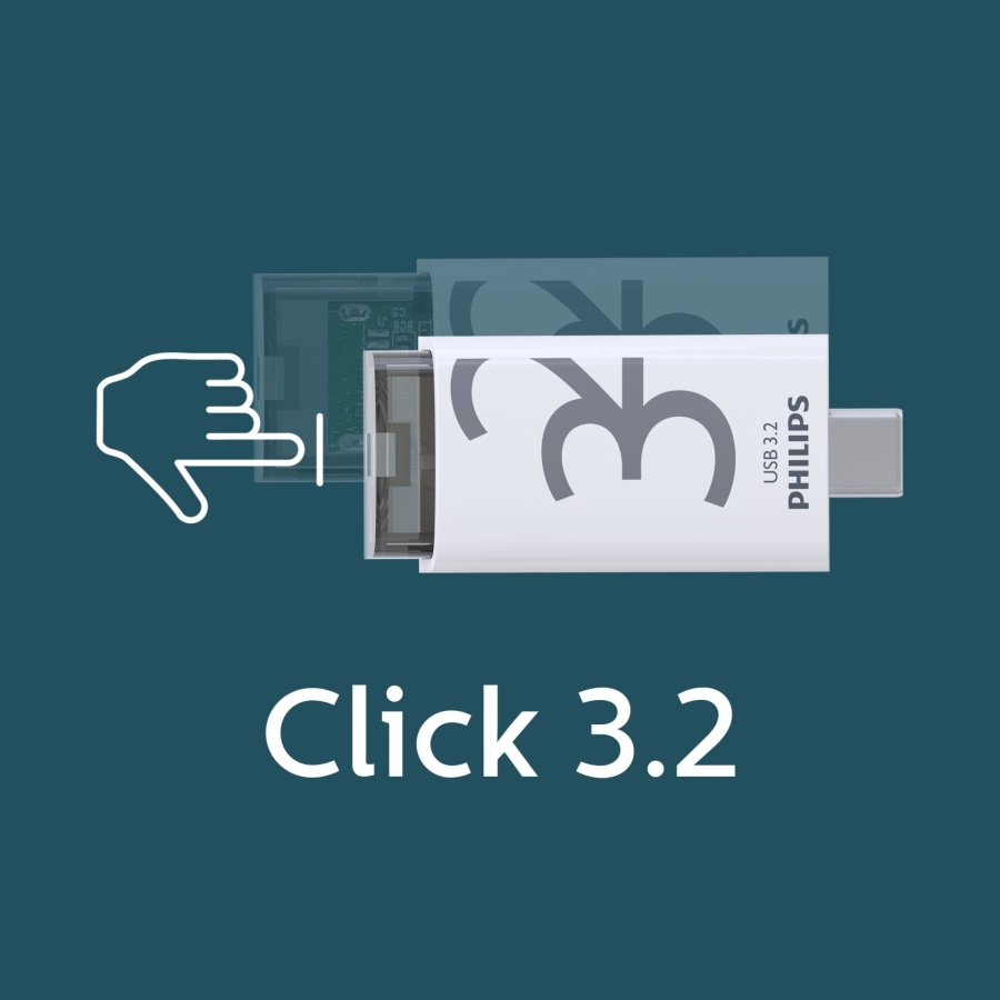 Philips USB 3.2             32GB Click Series Gen 1 USB-C #8