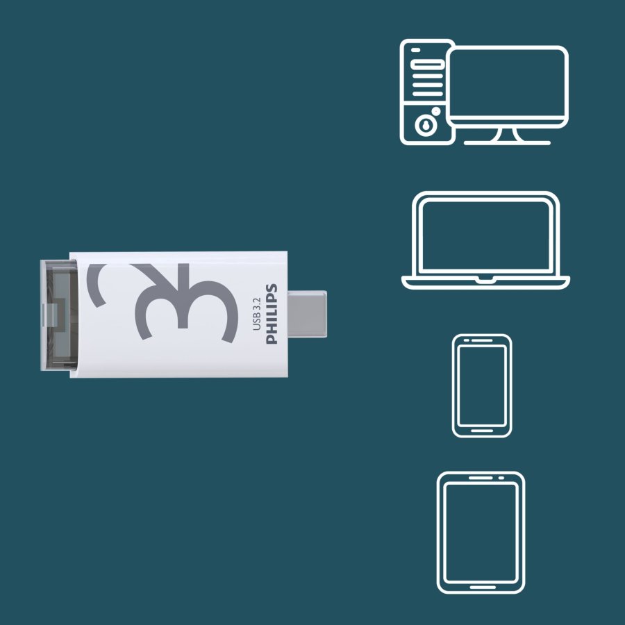 Philips USB 3.2             32GB Click Series Gen 1 USB-C #9