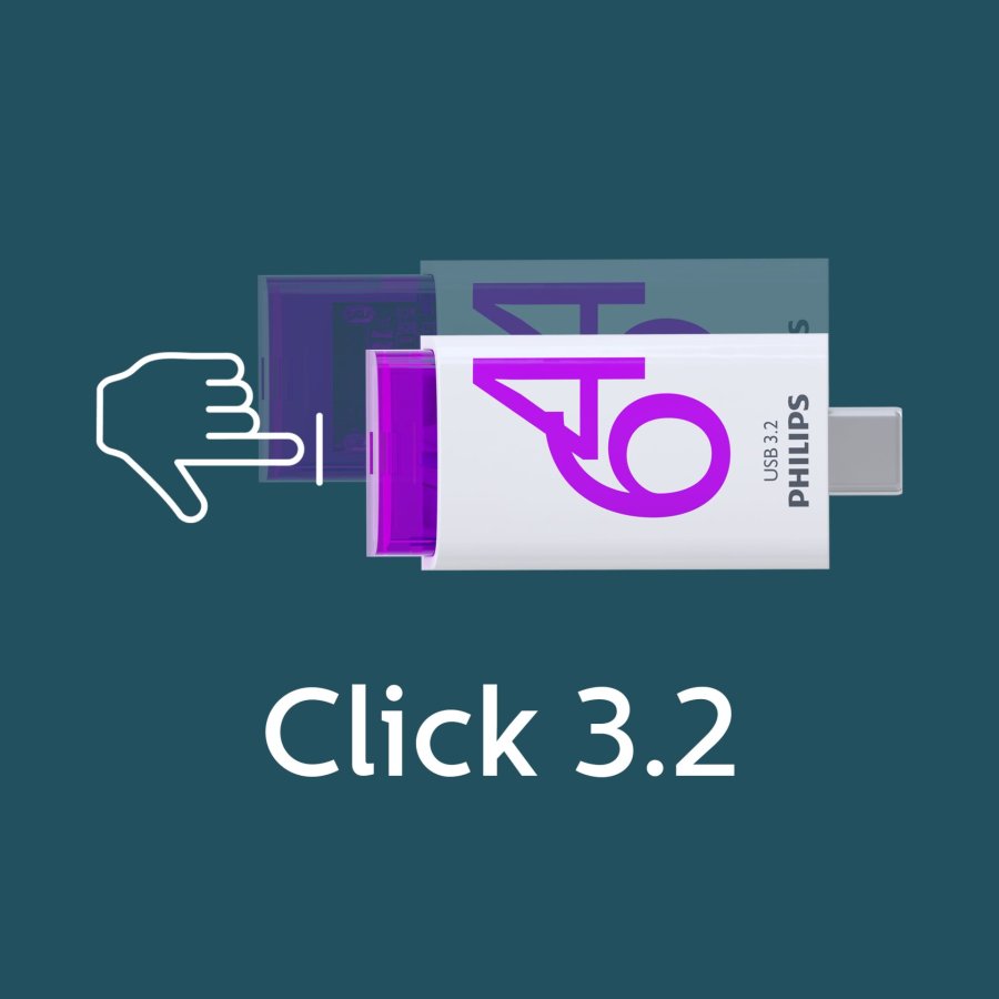 Philips USB 3.2             64GB Click Series Gen 1 USB-C #7