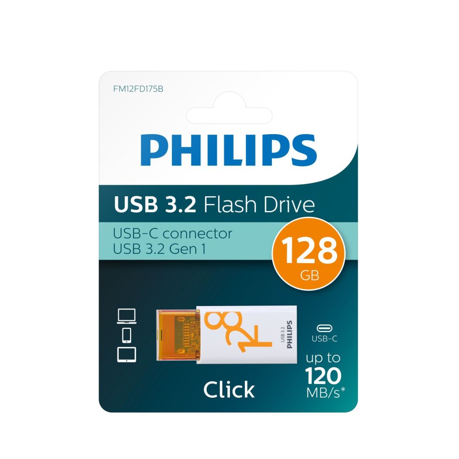 Philips USB 3.2            128GB Click Series Gen 1 USB-C #5
