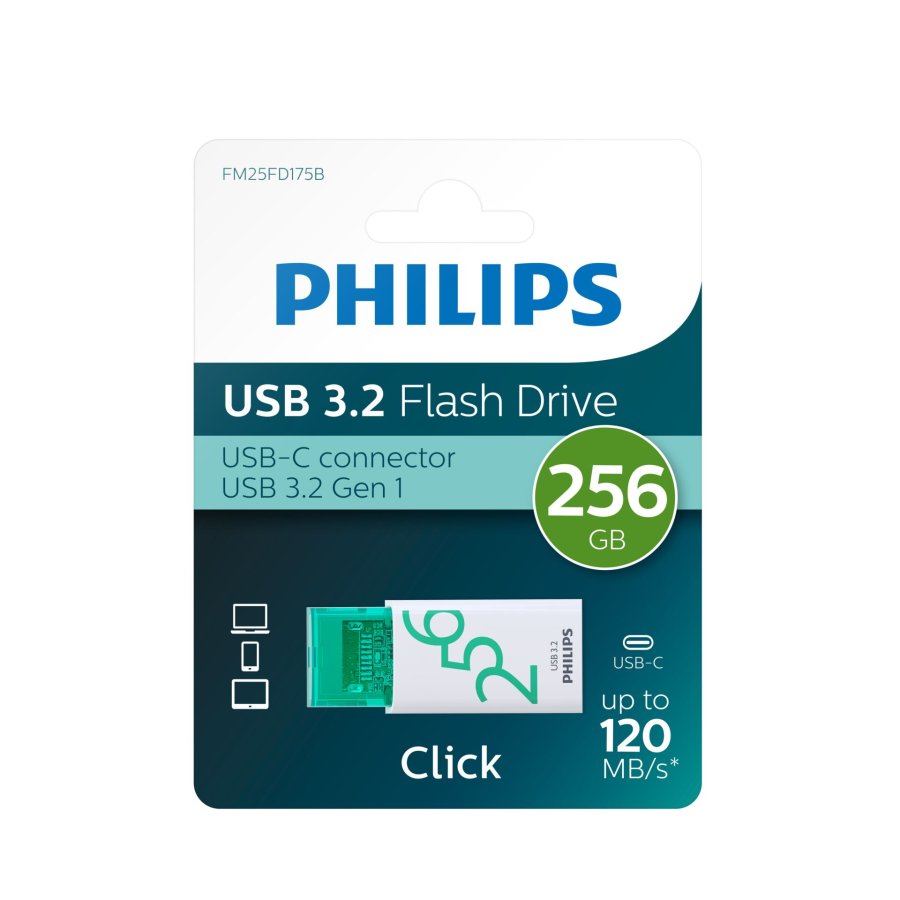 Philips USB 3.2            256GB Click Series Gen 1 USB-C #5