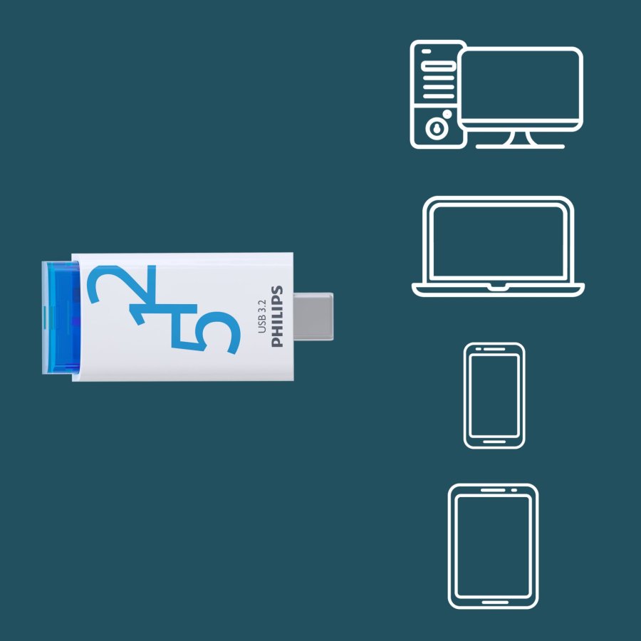 Philips USB 3.2            512GB Click Series Gen 1 USB-C #8