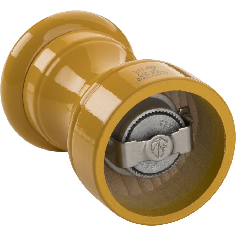 Peugeot Bistro pepper mill 10 cm yellow saffron painted wood #2