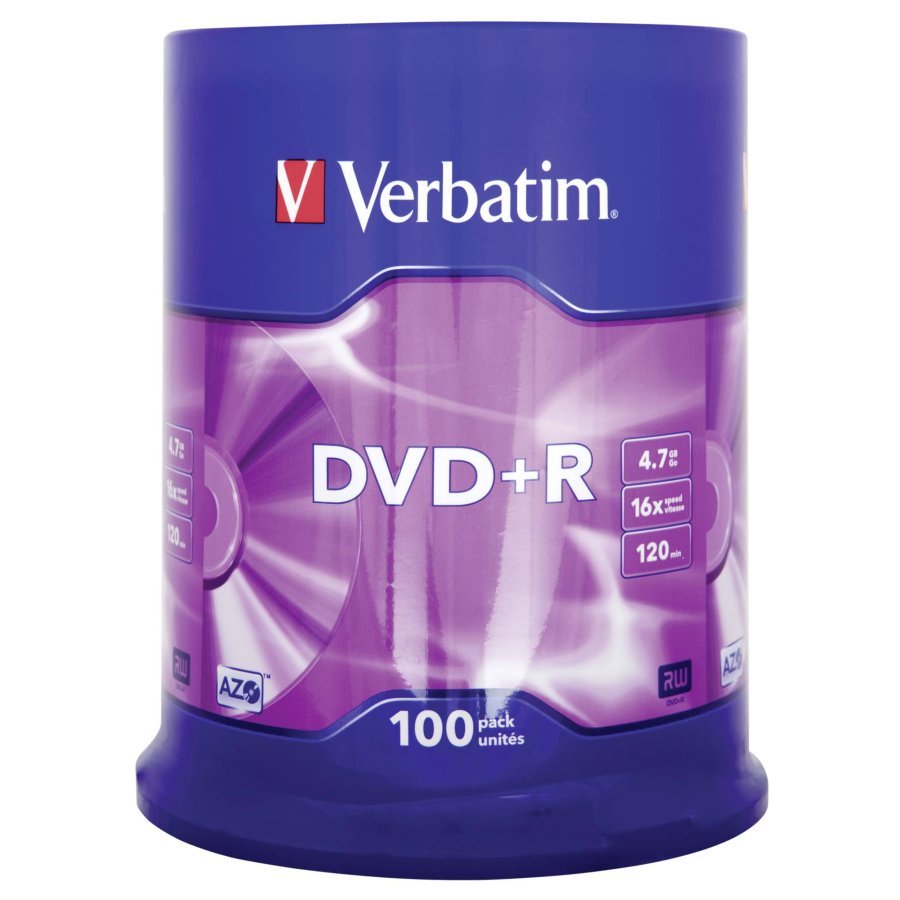 1x100 Verbatim DVD+R 4,7GB 16x Speed, matt silver #2