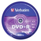 1x100 Verbatim DVD+R 4,7GB 16x Speed, matt silver #3